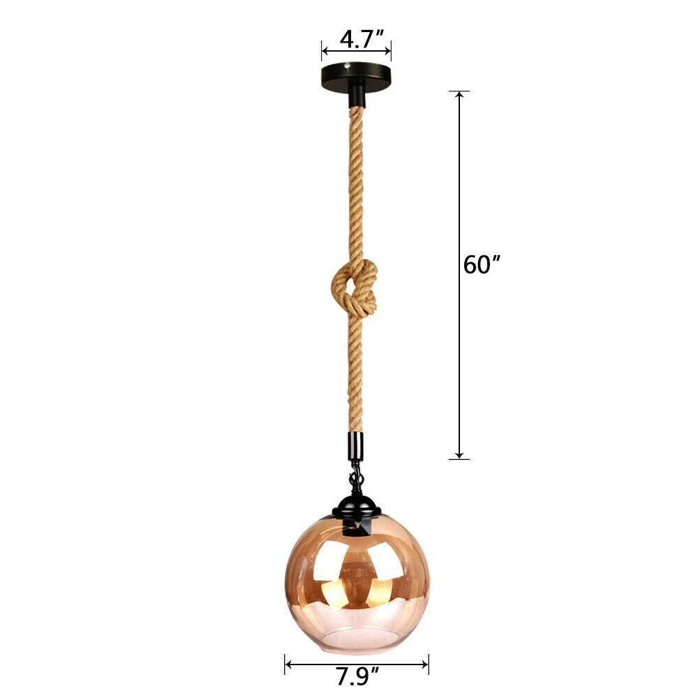 Promo ๐งจ Deals ๐ 1-Light Amber Clear Globe Pendant with Glass Shades by LamQee ๐ ๐ - Image 3