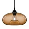 Wholesale ✔️ Hot Sale ✨ 11 in. W x 5.9 in. H 1-Light Amber Glass Pendant Light with Adjustable Cord by LamQee 😉 🔥