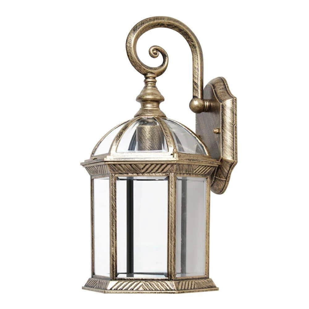 Hot Sale ๐ Top 10 โญ 1-Light E26 Antique Brass Outdoor Wall Lantern Sconce-Light with Clear Glass for Patio or Porch by LamQee ๐ฏ ๐