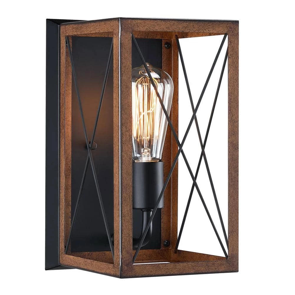 Best Sale 😀 Hot Sale 😀 Martin 1-Light Barnwood Accents Indoor Wall Sconce Lantern by Hukoro 🤩 👍 - Image 4