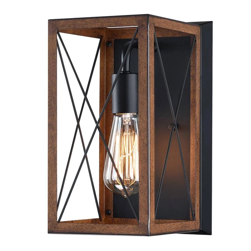 Best Sale 😀 Hot Sale 😀 Martin 1-Light Barnwood Accents Indoor Wall Sconce Lantern by Hukoro 🤩 👍