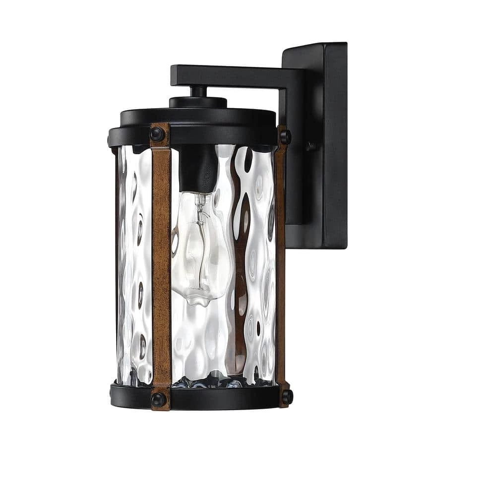 Brand new โ๏ธ Best reviews of ๐ Martin 1-Light Matte Black and Barnwood accents Outdoor Wall Lantern Sconce by Hukoro โญ ๐ - Image 8