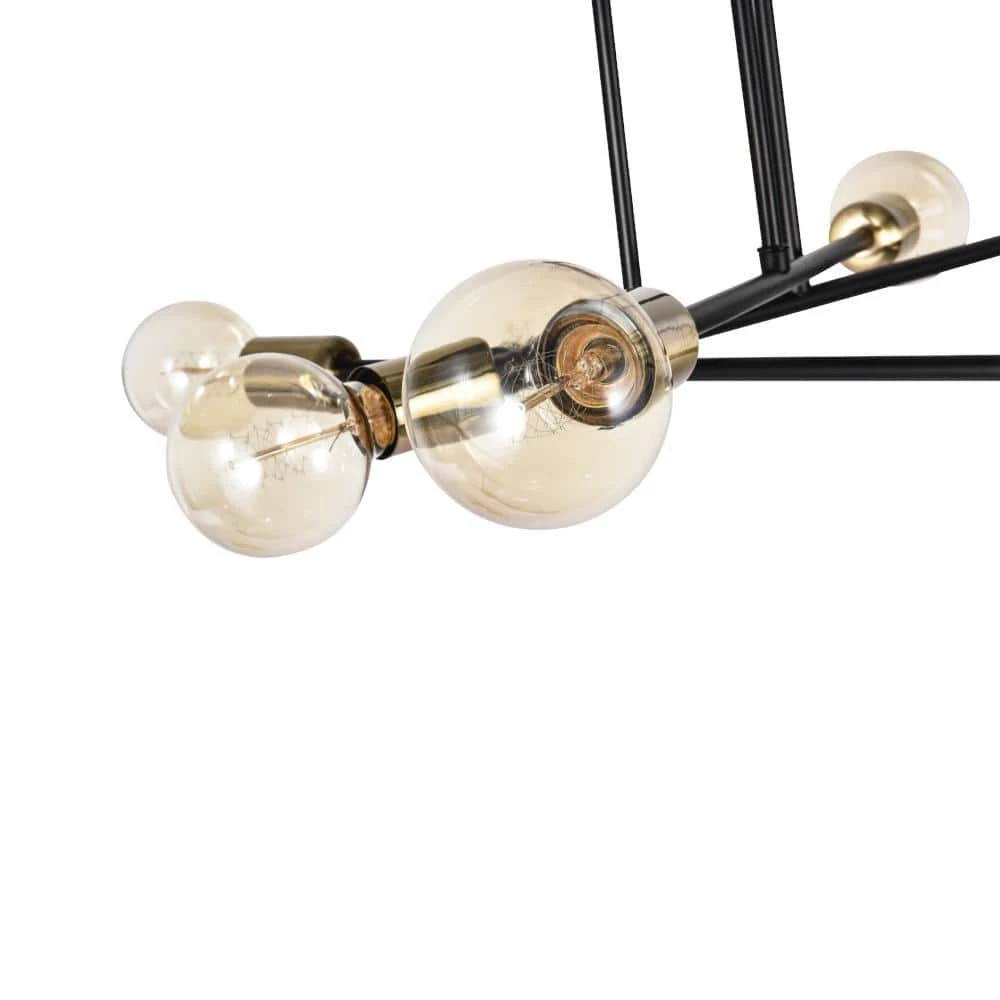 Deals ๐งจ Promo ๐ Highlandville 23.62 in. 6-Light Black and Gold Sputnik Semi Flush Mount by RRTYO โ๏ธ ๐ - Image 10