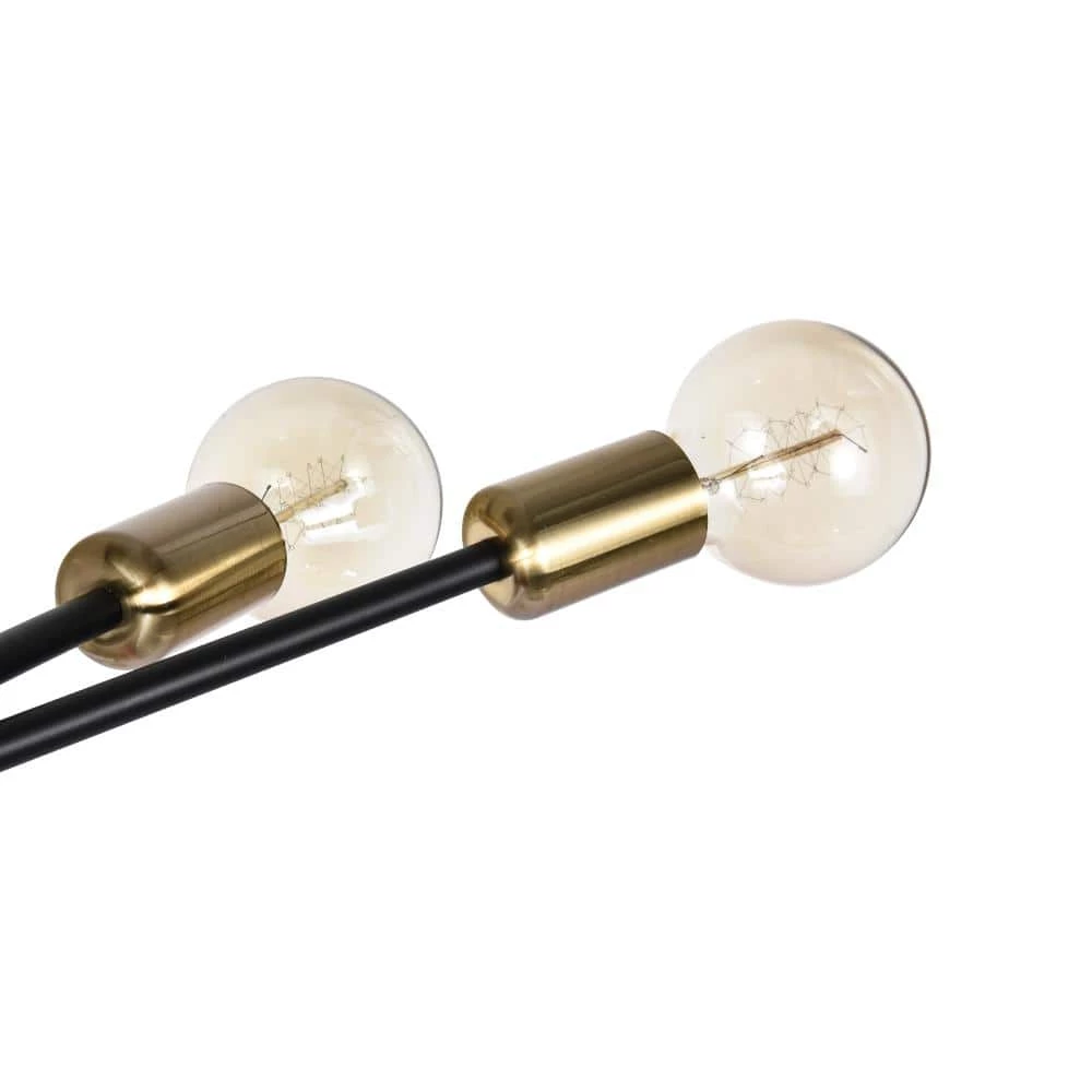 Deals ๐งจ Promo ๐ Highlandville 23.62 in. 6-Light Black and Gold Sputnik Semi Flush Mount by RRTYO โ๏ธ ๐ - Image 11