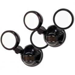 Deals 🔔 Discount 🌟 180-Degree Black Motion Activated Outdoor Integrated LED Twin Head Flood Light (2-Pack) by Defiant 👍 🎉