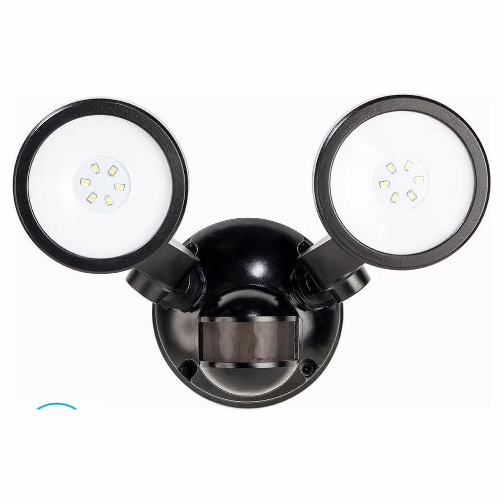 Best deal ๐ Wholesale ๐คฉ 180ยฐ Black Motion Activated Outdoor Integrated LED Twin Head Flood Light by Defiant ๐ ๐