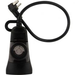 Deals ❤️ Outlet 👍 15 Amp 24-Hour Outdoor Plug-In Mechanical Timer with 2-Grounded Outlets, Black by Defiant 💯 🎉