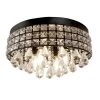 Top 10 ✨ Brand new 🌟 15 in. 4-Light Black Flush Mount Chandelier with Round Beaded Crystal Shade by LamQee 🔔 ⌛