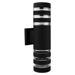 Brand new โค๏ธ Coupon ๐ 13 in. 2-Light Black LED Outdoor Up Down Wall Cylinder Light by LamQee โ๏ธ ๐
