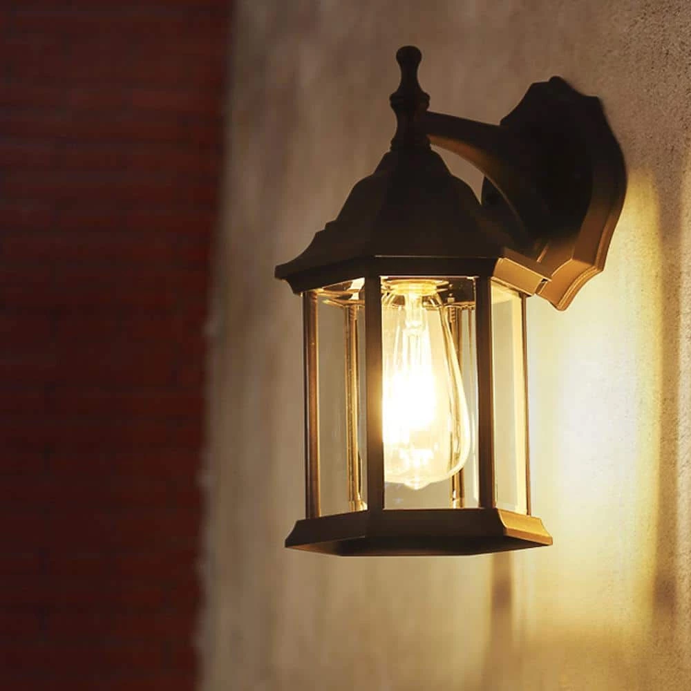 Outlet ๐ New ๐ 1-Light Black Outdoor Aluminum Wall Lantern Sconce with E26 Socket Exterior Lighting Fixture for Garage, Doorway, Porch by LamQee ๐ฅฐ ๐ฅ - Image 7