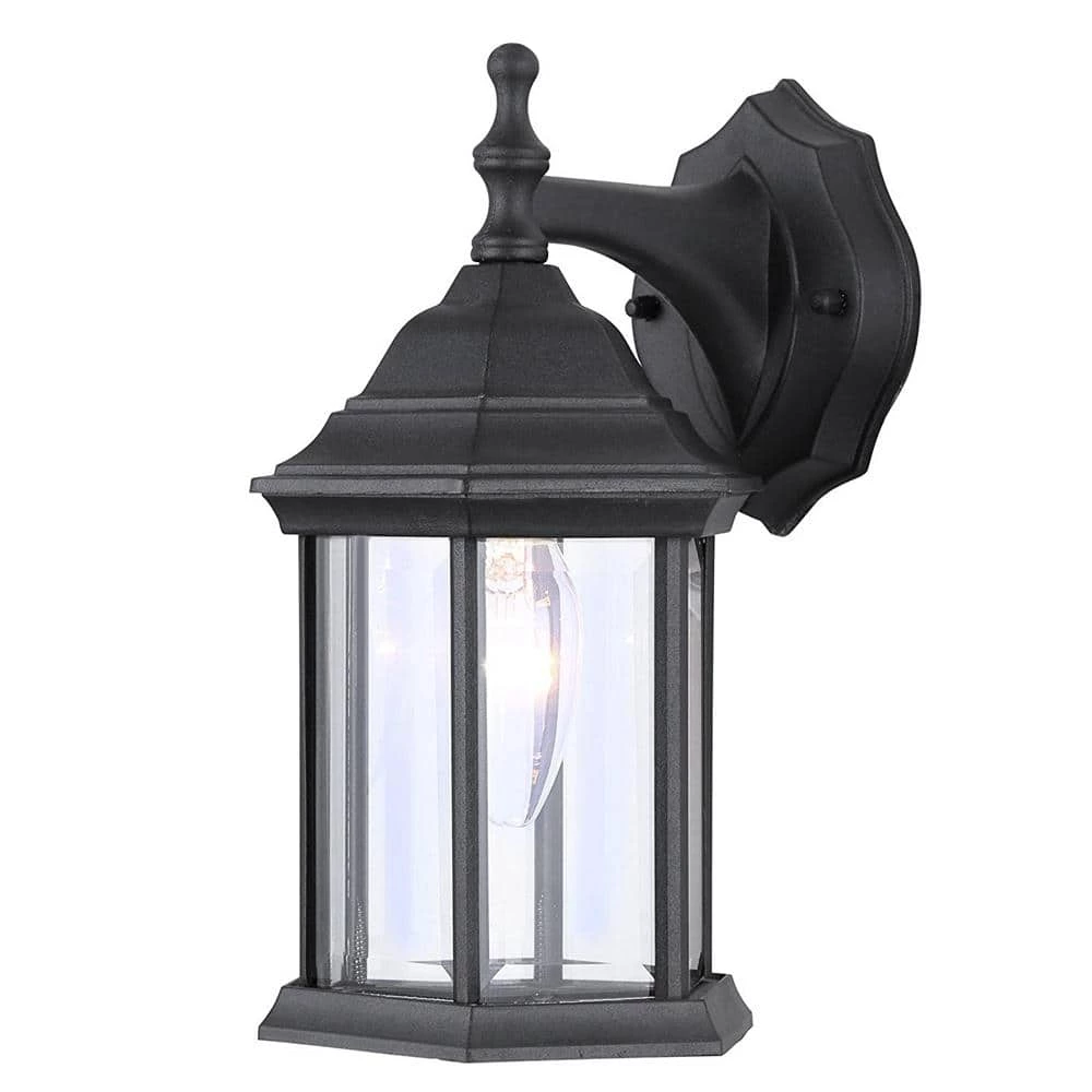 Outlet ๐ New ๐ 1-Light Black Outdoor Aluminum Wall Lantern Sconce with E26 Socket Exterior Lighting Fixture for Garage, Doorway, Porch by LamQee ๐ฅฐ ๐ฅ - Image 5