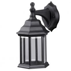 Outlet 🎉 New 🎁 1-Light Black Outdoor Aluminum Wall Lantern Sconce with E26 Socket Exterior Lighting Fixture for Garage, Doorway, Porch by LamQee 🥰 🔥