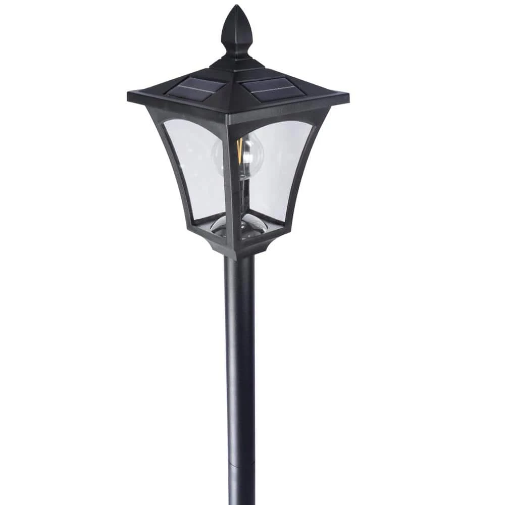 Best Sale โ Cheapest ๐ฅฐ 63 in. L 1-Light Black Solar Powered LED Outdoor Post Light and Lamp Sets with Warm White Light Bulb by LamQee ๐ฅฐ โ๏ธ - Image 3