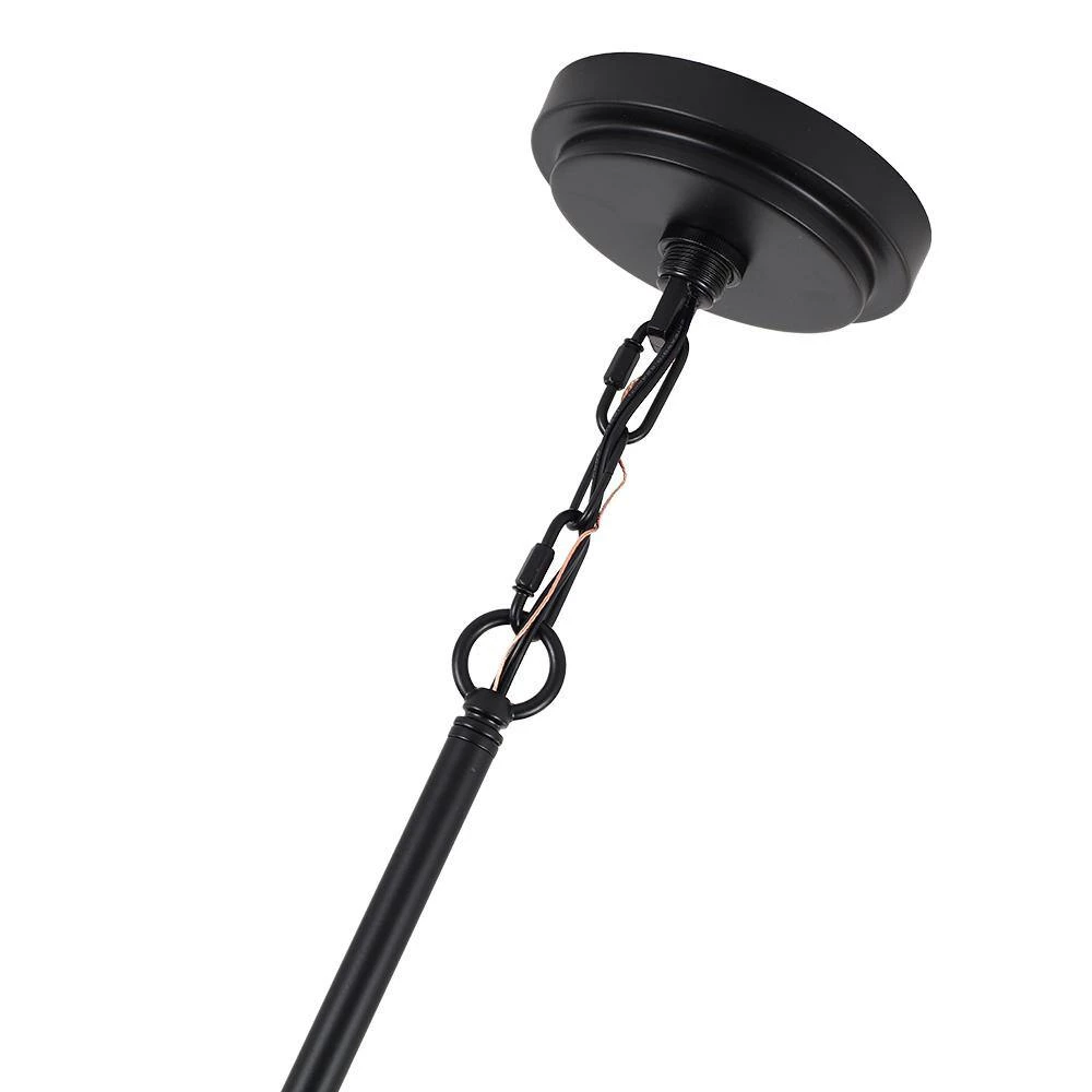 Best deal ✔️ Best reviews of 💯 Ableton 8-Light Black Farmhouse Kitchen Island Candle Dining Light Adjustable Chandelier by RRTYO 🛒 ✨ - Image 9