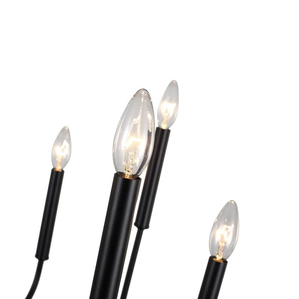 Best deal ✔️ Best reviews of 💯 Ableton 8-Light Black Farmhouse Kitchen Island Candle Dining Light Adjustable Chandelier by RRTYO 🛒 ✨ - Image 8