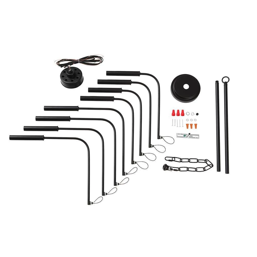 Best deal ✔️ Best reviews of 💯 Ableton 8-Light Black Farmhouse Kitchen Island Candle Dining Light Adjustable Chandelier by RRTYO 🛒 ✨ - Image 11