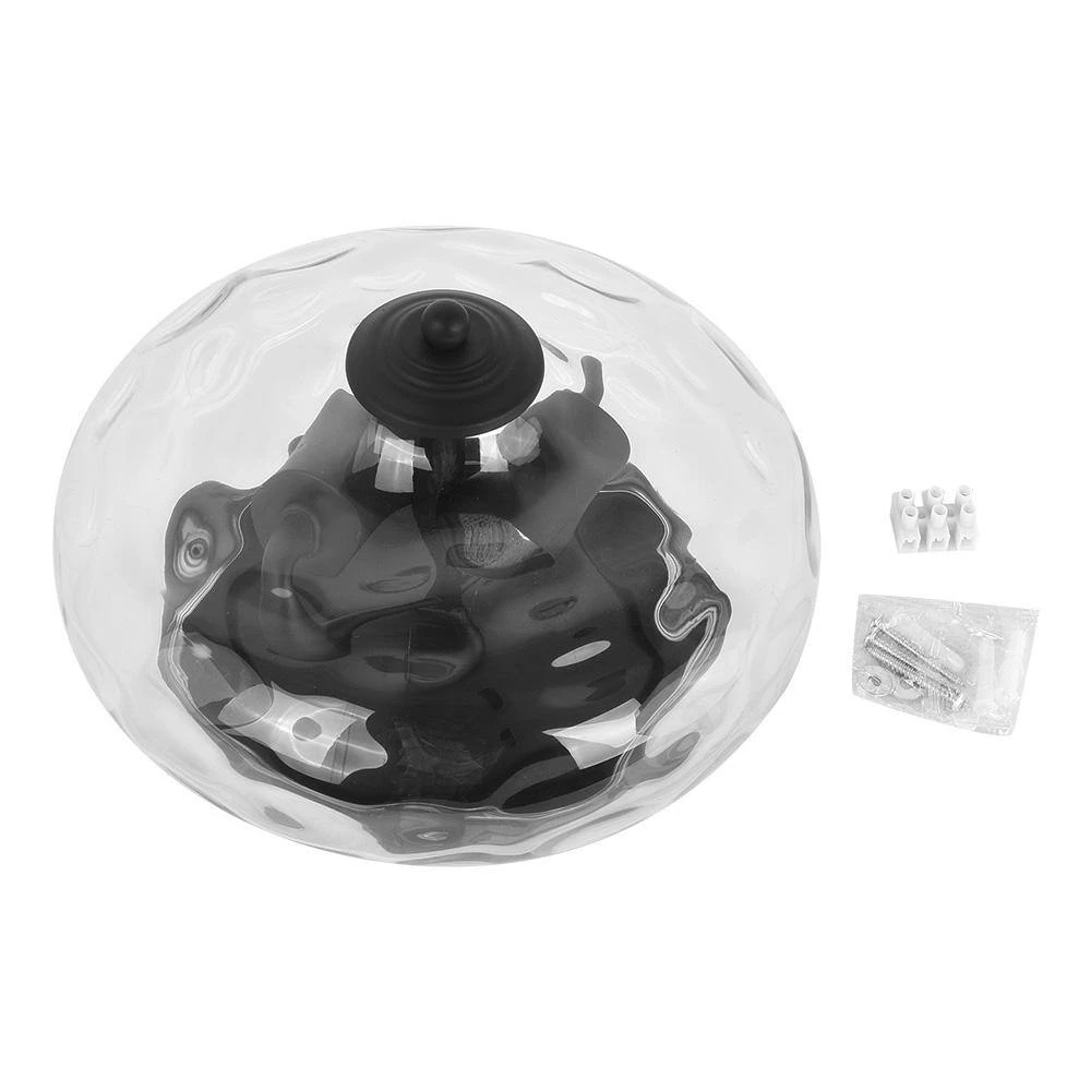 Deals ๐คฉ Cheapest โ Avah 10.23 in. 2-Lights Black Flush Mount with Class Shade by RRTYO ๐ ๐คฉ - Image 6