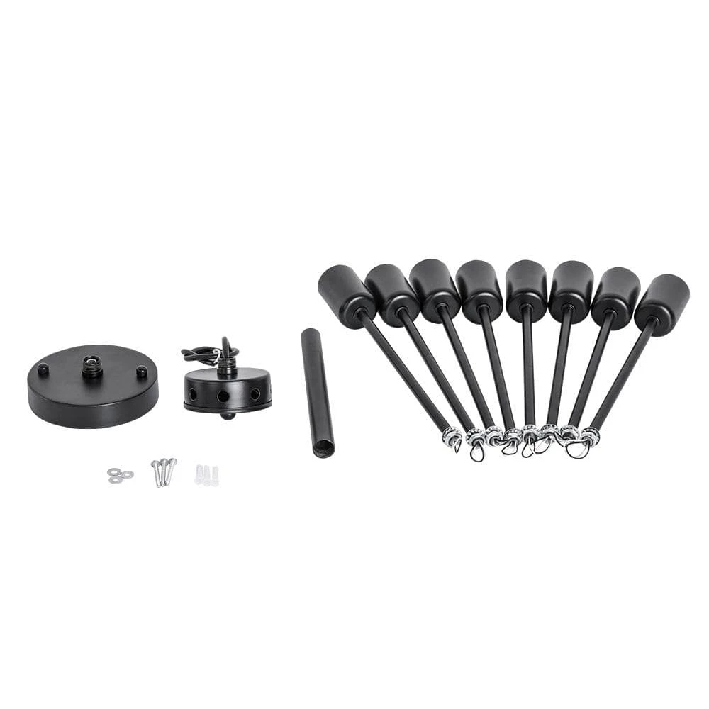 Top 10 😀 Brand new ❤️ Gallman 23.6 in. 8-Light Black Mid-Century Pendant Ceiling Light Sputnik Semi-Flush Mount by RRTYO ✨ 🎁 - Image 4