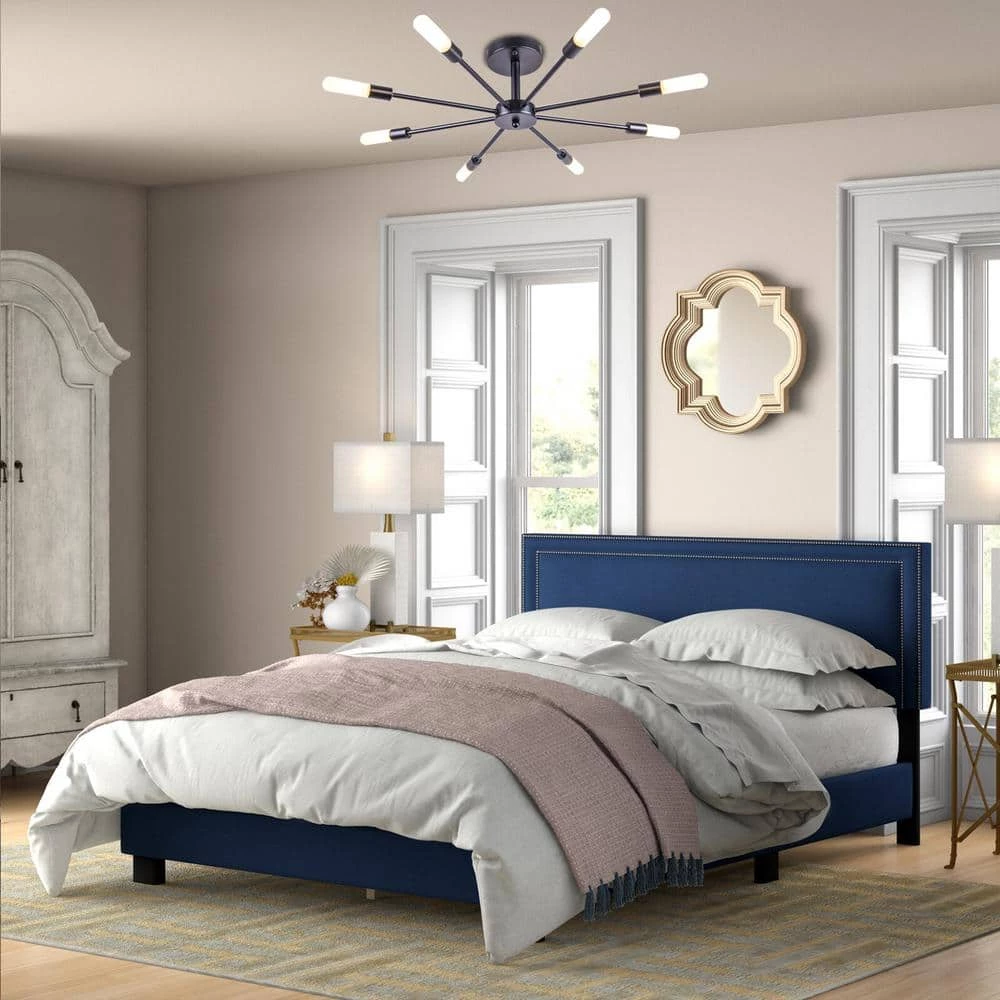 New ๐ Cheapest โ Elektra 29 in. 8-Light Black Semi-Flush Mount by RRTYO ๐ ๐ - Image 5