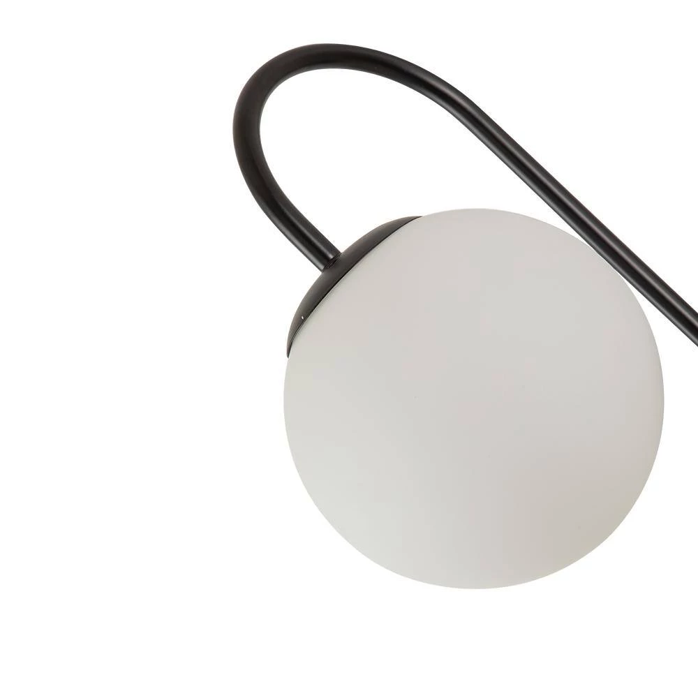 Budget 🧨 Cheapest 🥰 Anova 1-Light Black Glass Ball Wall Sconce with Milk White Glass Shade by RRTYO 🥰 ⭐ - Image 6