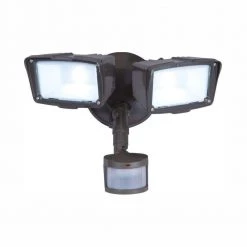 New 😀 Deals 🔥 180-Degree Bronze Motion Activated Sensor Twin-Head Outdoor Integrated LED Security Flood Light by Defiant 😉 😀