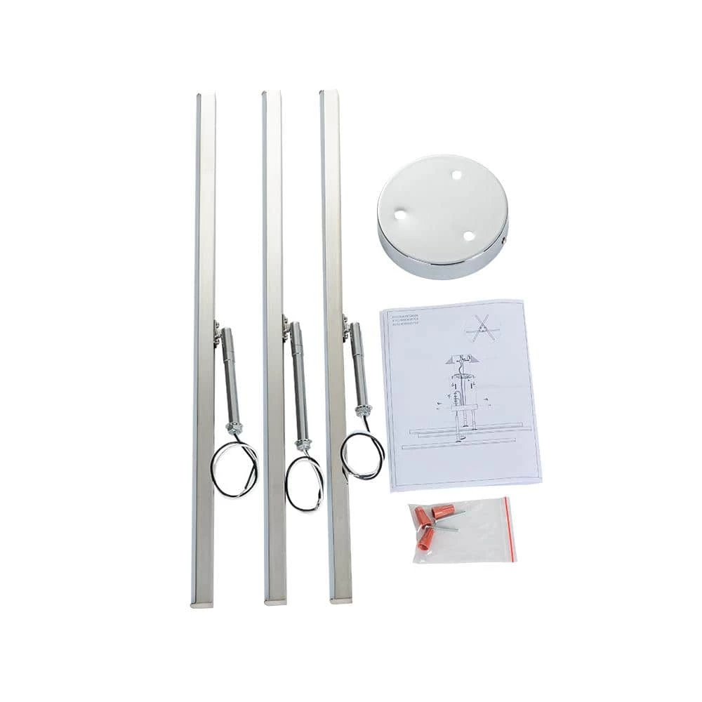 Deals ๐ Best Pirce ๐ Highlandville 23.8 in. 3-Light Chrome LED Sputnik Semi-Flush Mount by RRTYO ๐ ๐ - Image 6