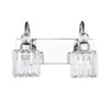 Discount 🧨 Brand new 🔔 Arsenault 2-Light Chrome Wall Sconce with Crystal Shades by RRTYO ✔️ 👏