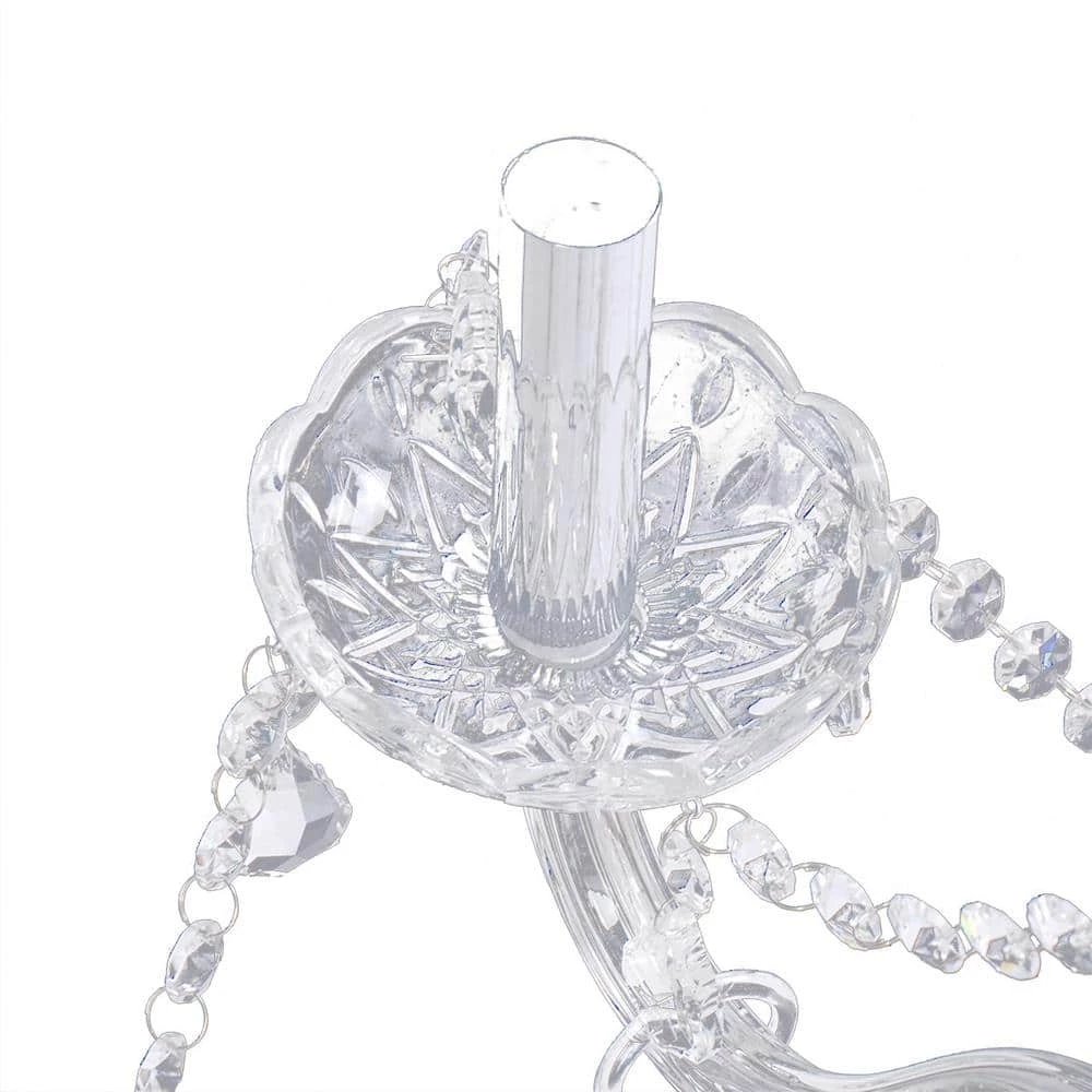 Hot Sale ⭐ Promo ⭐ 33 in. H x 22 in. W 6-Light Clear Pendant-Lighting Fixture Chandelier with K9 Crystal Dangles by LamQee ✔️ ❤️ - Image 3