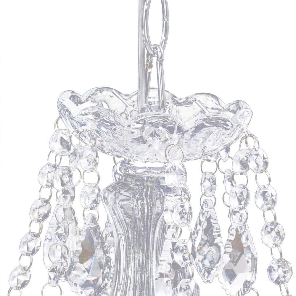 Hot Sale ⭐ Promo ⭐ 33 in. H x 22 in. W 6-Light Clear Pendant-Lighting Fixture Chandelier with K9 Crystal Dangles by LamQee ✔️ ❤️ - Image 2