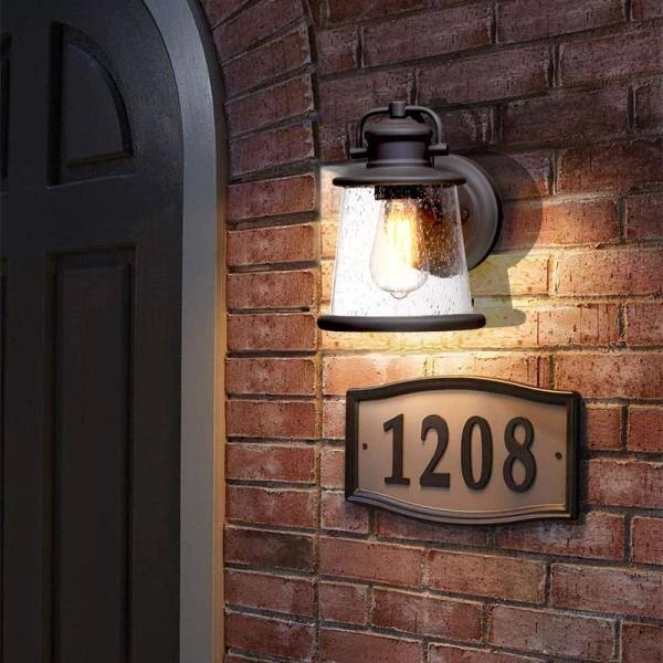 Budget 💯 Outlet 🎉 Martin 1-Light Dark Bronze Outdoor Wall Lantern Sconce by Hukoro 🤩 ⌛ - Image 4