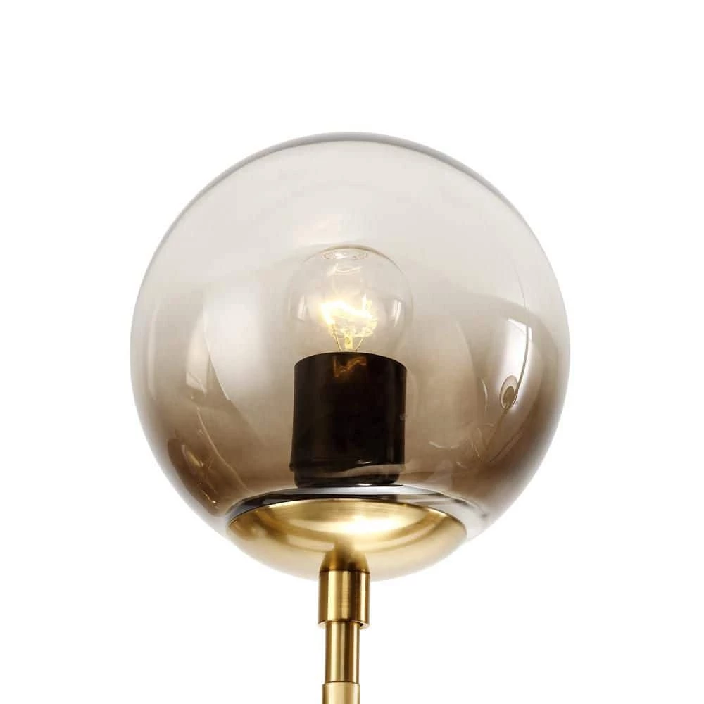 Best Sale ๐งจ Best Pirce ๐ Hermitage 6-Light Gold Kitchen Island Sputnik Linear Globe Pendant Chandelier with Smoky Gray Glass Shade by RRTYO ๐ ๐งจ - Image 5