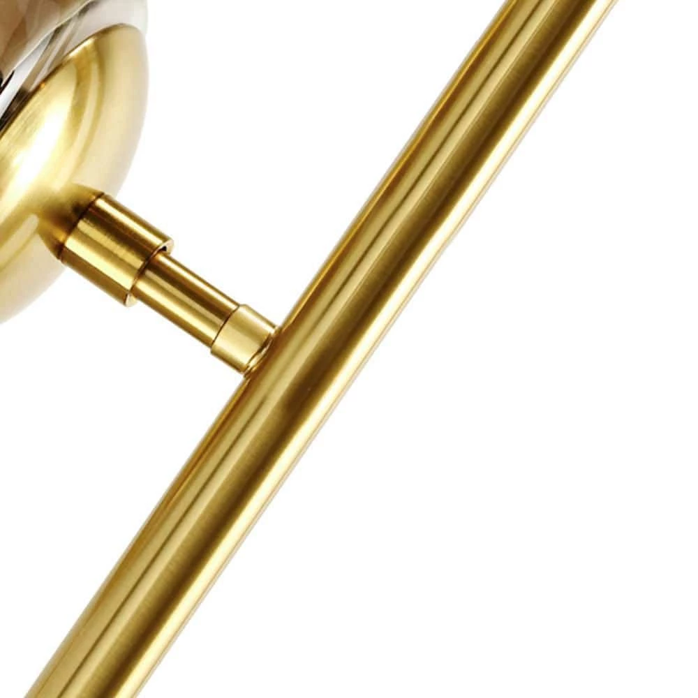 Best Sale ๐งจ Best Pirce ๐ Hermitage 6-Light Gold Kitchen Island Sputnik Linear Globe Pendant Chandelier with Smoky Gray Glass Shade by RRTYO ๐ ๐งจ - Image 6