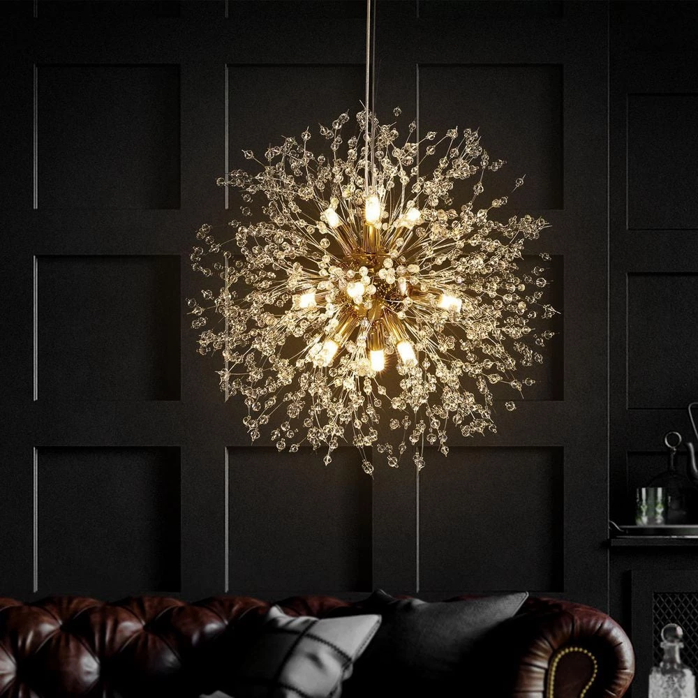 Cheap ๐ฅ Top 10 ๐ Barton 9-Light Gold Crystal Unique Sphere Chandelier by RRTYO โญ ๐ฅฐ - Image 5