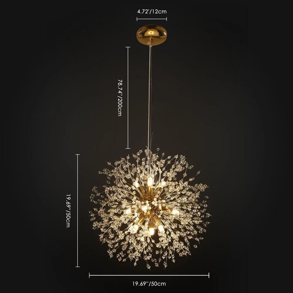 Cheap ๐ฅ Top 10 ๐ Barton 9-Light Gold Crystal Unique Sphere Chandelier by RRTYO โญ ๐ฅฐ - Image 3