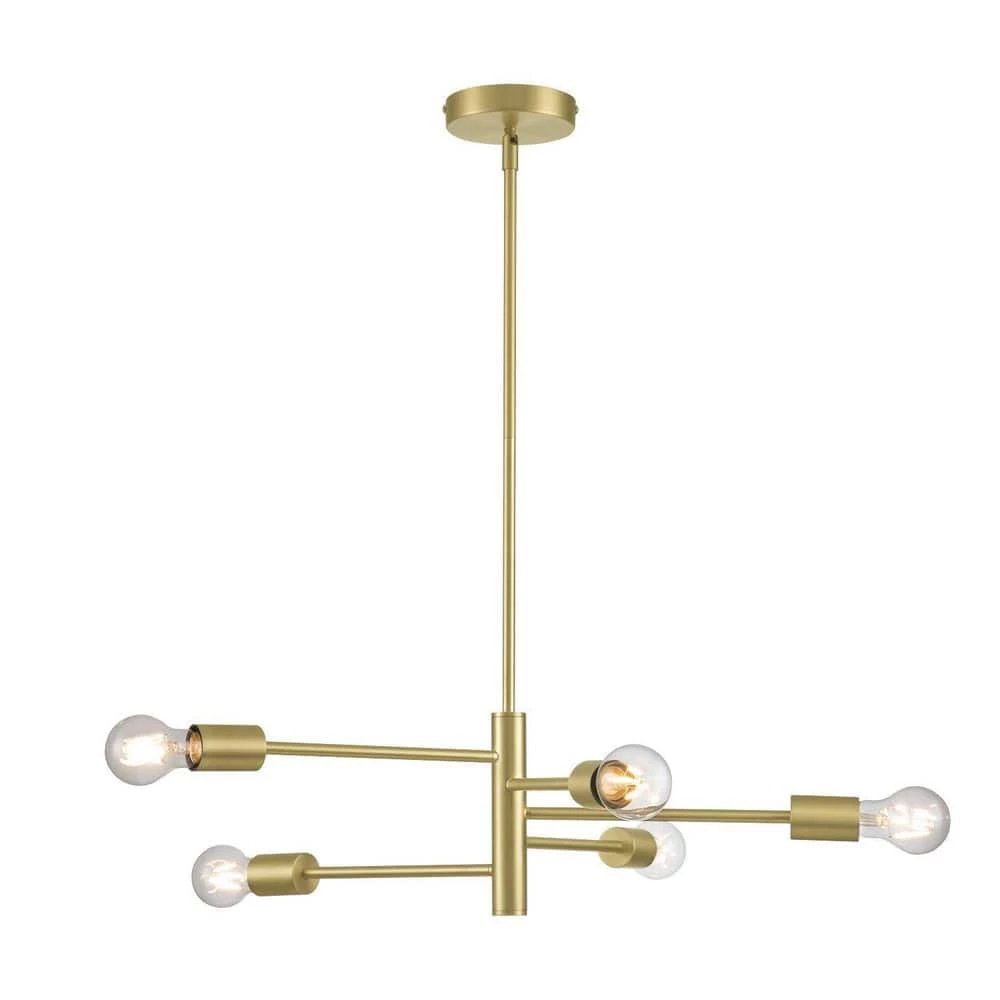Buy ๐ Wholesale ๐ Umbra 5-Light Gold Spiral Modern Linear Chandelier by RRTYO โ ๐