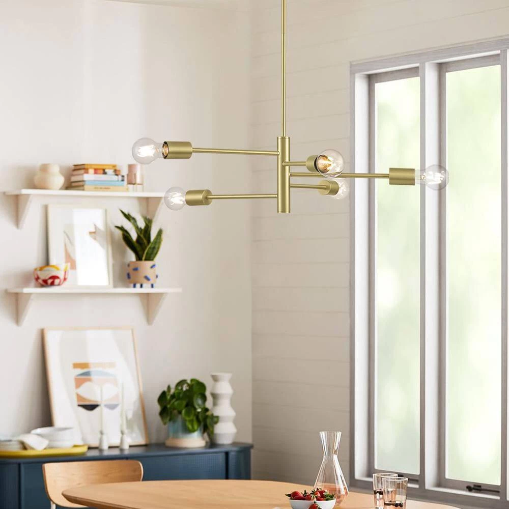 Buy ๐ Wholesale ๐ Umbra 5-Light Gold Spiral Modern Linear Chandelier by RRTYO โ ๐ - Image 4