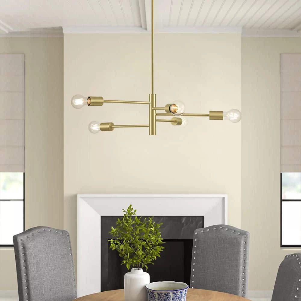 Buy ๐ Wholesale ๐ Umbra 5-Light Gold Spiral Modern Linear Chandelier by RRTYO โ ๐ - Image 7
