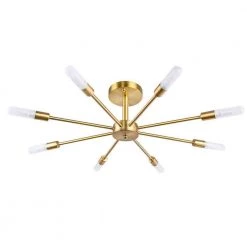Cheap ✔️ Cheap 🤩 Elektra 29 in. 8-Light Gold Semi Flush Mount by RRTYO ✨ 🎁