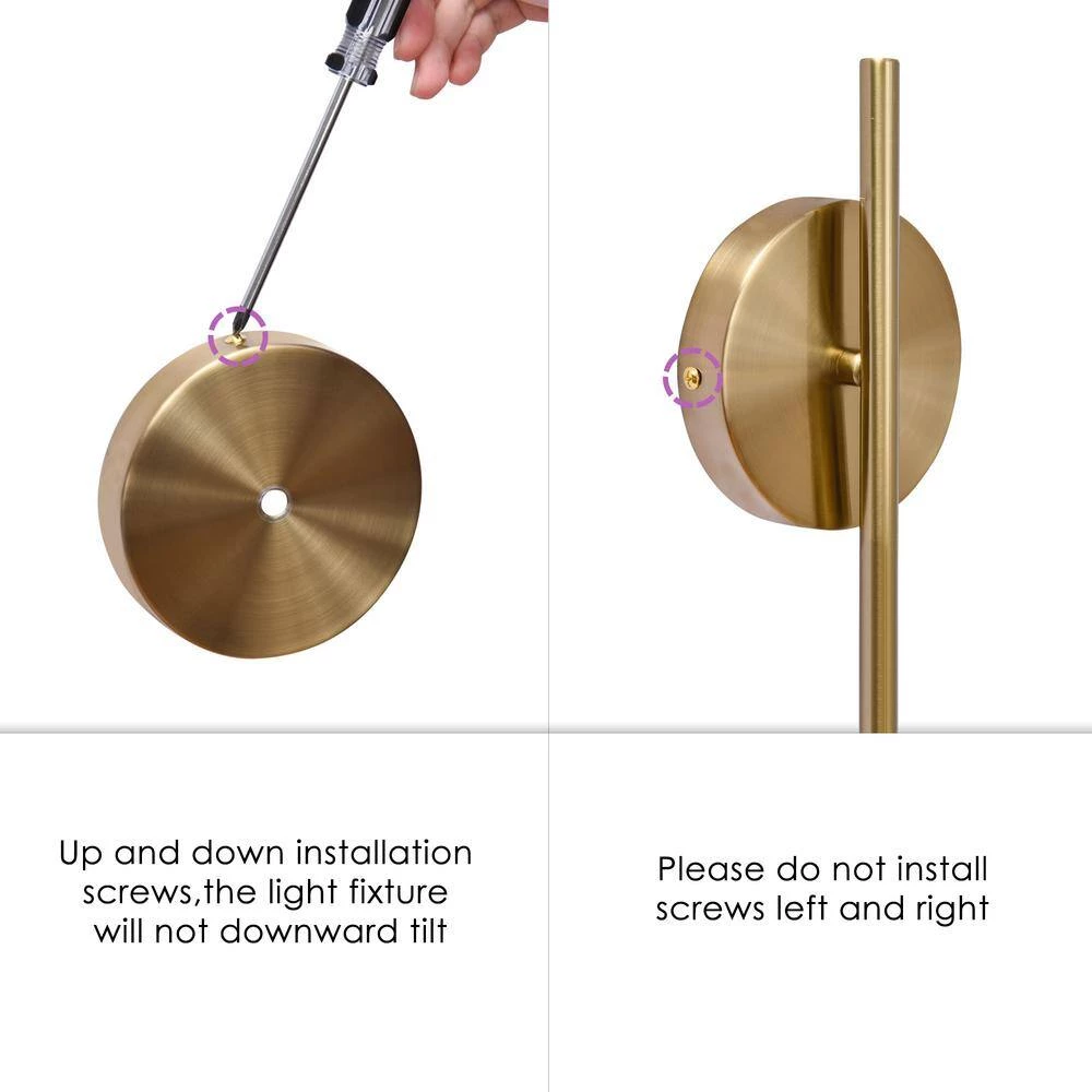 Best Pirce 🤩 Best deal 🥰 Eriq 1-Light Gold L-Shaped Tube Wall Sconce with Glass Ball Shade by RRTYO 😍 ✔️ - Image 5