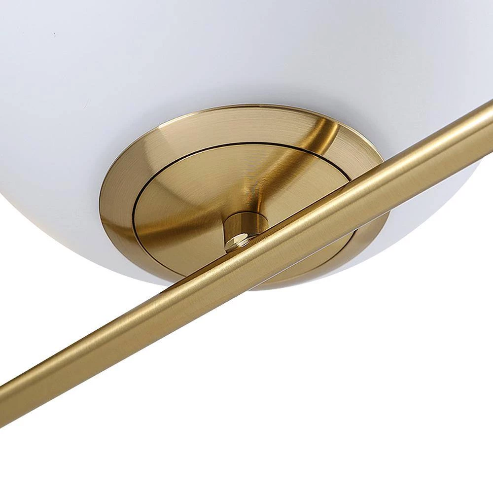 Best Pirce 🤩 Best deal 🥰 Eriq 1-Light Gold L-Shaped Tube Wall Sconce with Glass Ball Shade by RRTYO 😍 ✔️ - Image 8