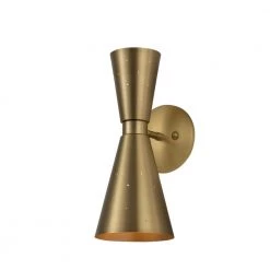 Best Sale ๐คฉ Best deal ๐งจ Selah 2-Light Gold Pinhole Horn Wall Sconce with Light Direction of Up and Down by RRTYO โ๏ธ ๐