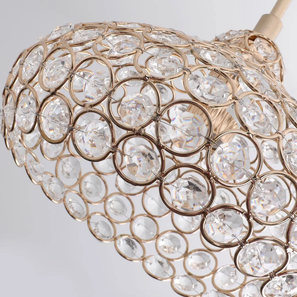 Wholesale ✨ Coupon ✨ 1 Light Golden Mini Pendant Light with Octagon Crystal Lampshade by LamQee ⭐ 💯 - Image 7