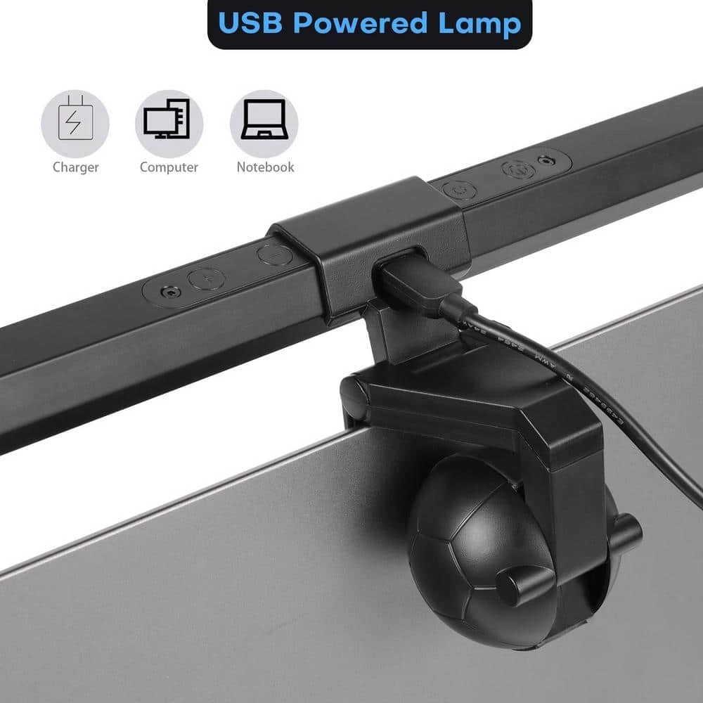 Promo ✨ Best Sale 🎁 15.7 in. Black Computer Light Bar with Clip USB Powered Adjustable Brightness Light by LamQee 😍 👍 - Image 4
