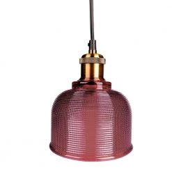 Top 10 🔥 Buy 🌟 59 in. H 1-Light Magenta Vintage Copper Pendant with Glass Shade by LamQee ❤️ 🥰