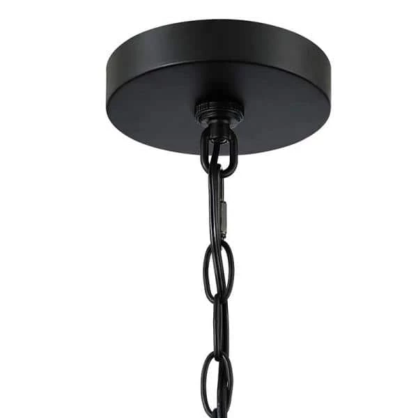 Best deal ๐งจ Promo ๐ 17 in. H 1-Light Matte Black Outdoor Hanging Lantern Pendant by Hukoro โจ โญ - Image 3