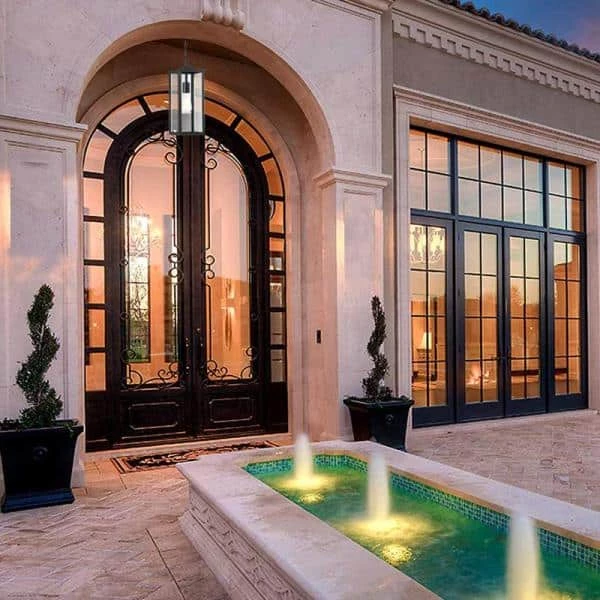 Best deal ๐งจ Promo ๐ 17 in. H 1-Light Matte Black Outdoor Hanging Lantern Pendant by Hukoro โจ โญ - Image 6