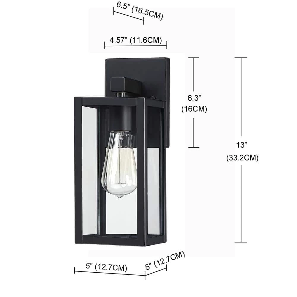 Cheap ๐ฏ Hot Sale ๐ Martin 1-Light Matte Black Outdoor Wall Lantern Sconces (2-Pack) by Hukoro โจ ๐ - Image 3
