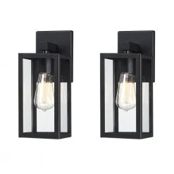 Cheap ๐ฏ Hot Sale ๐ Martin 1-Light Matte Black Outdoor Wall Lantern Sconces (2-Pack) by Hukoro โจ ๐