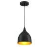 Deals ✔️ Best deal ⌛ 1-Light Matte Black Finish with Gold-Painting Inside Mini Pendant by Hukoro 🛒 🔥