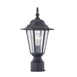 Cheapest ๐ Cheapest ๐งจ Martin 1-Light Matte Black Outdoor Post Light Kits Lantern with Clear Glass by Hukoro โค๏ธ ๐